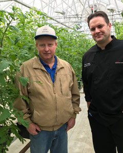 (From left to right) Donnie Virts, CEA Farms, and Chef Todd Goldian, The National Conference Center