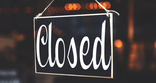 Closed Sign - Business-Interruption Insurance