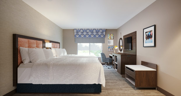 Hampton by Hilton guestroom prototype