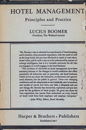 Hotel Management - Lucius Boomer Cover