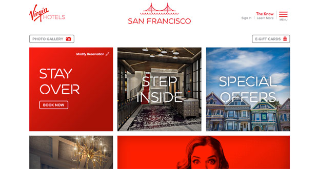 Virgin Hotels Website