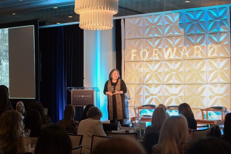 Tina Tchen, partner at Buckley Sandler and co-founder of Time’s Up Legal Defense Fund, speaking at ForWard. (Photo courtesy of AHLA)