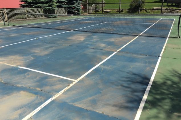 Mountain Lake Lodge's Tennis Courts Before the Renovation