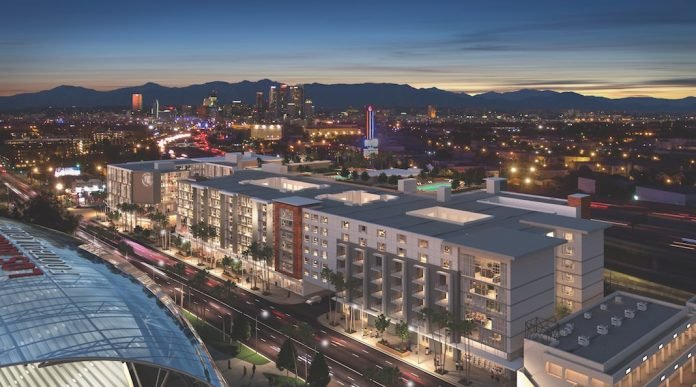 The Fig is a 4.4-acre, multi-use project at Figureoa Street near the University of Southern California that will include a hotel, student housing, conventional multi-family housing, and a parking structure.