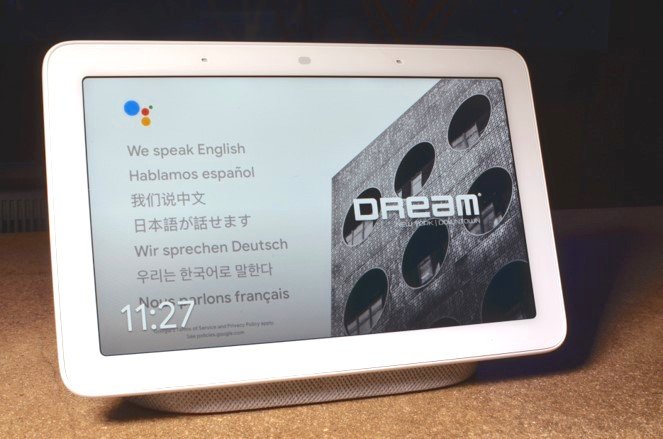 Integrated Google Hub running Google Assistant Interpreter Mode at Dream Downtown Hotel