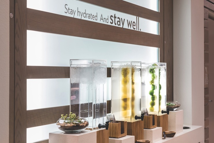 EVEN Hotels’ “hydration stations” with fruit-infused water