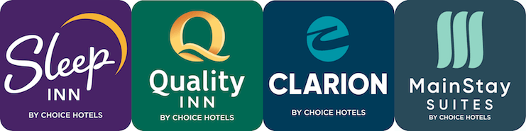 Sleep Inn, Quality Inn, Clarion, MainStay Suites logos