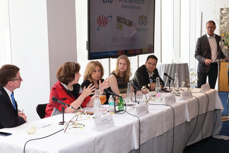 Dowling leads a panel of industry experts at the 14th Annual Best Western Leisure Travel Summit in May 2019