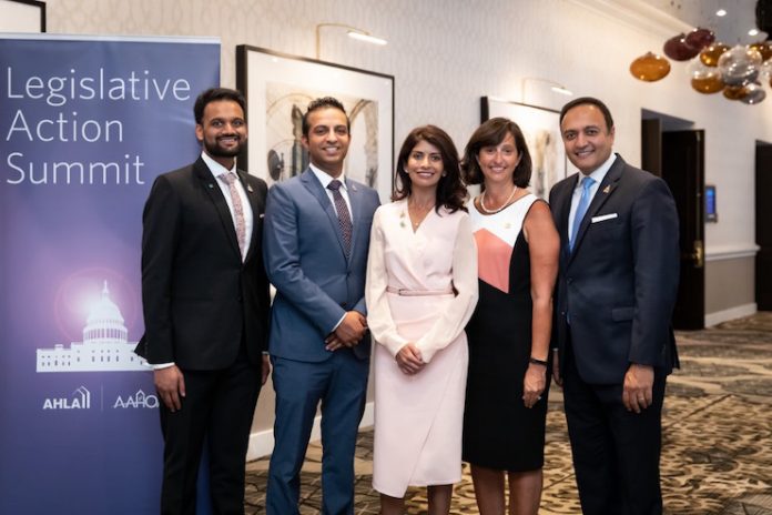 (From the left) Neal Patel, Biran Patel, Jagruti Panwala, Rachel Humphrey, and Vinay Patel