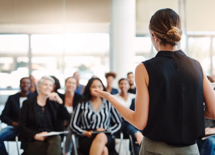 Women meeting at a conference