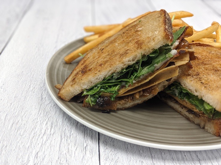 Meatless Patty Melt at Centennial, Hyatt Regency Dallas’s marquee restaurant.