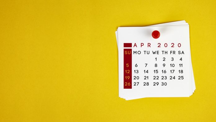 April 2020 Calendar