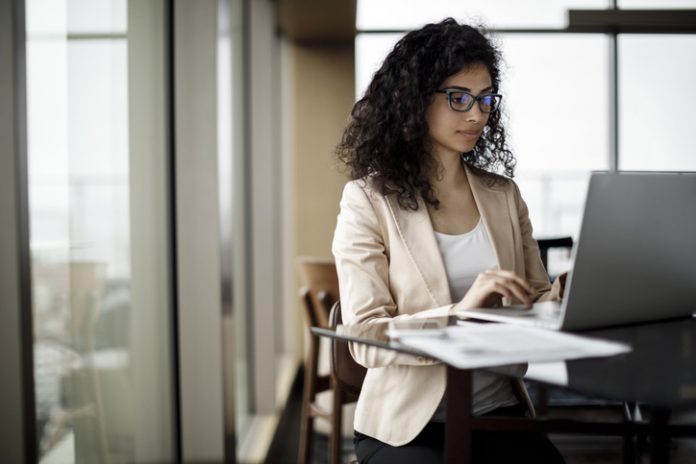 business woman working