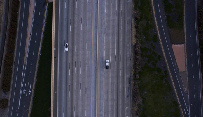 Empty highway during COVID-19