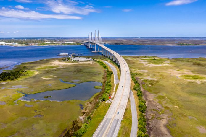 The Sidney Lanier Bridge in Brunswick, Georgia