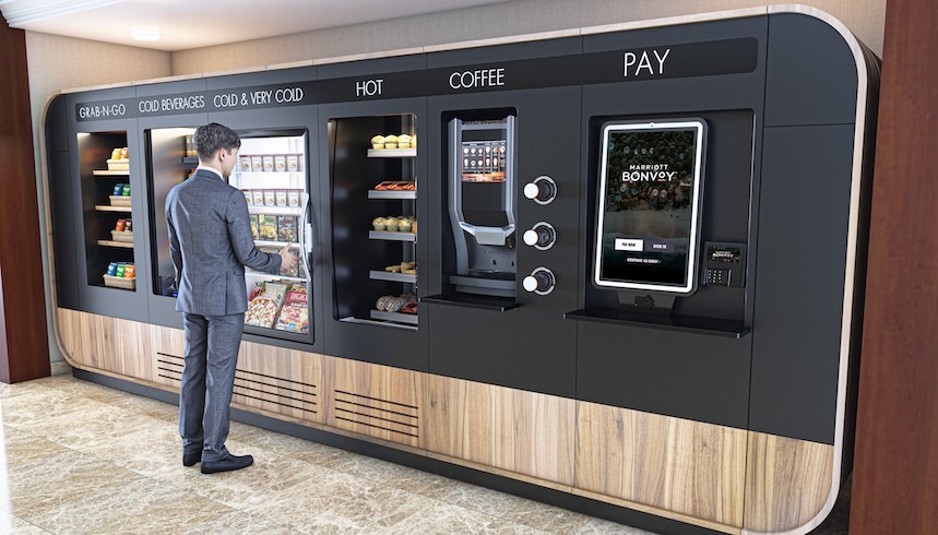 F&B kiosk (Credit: No Brick LLC for Marriott International)