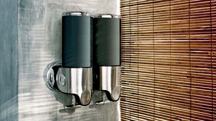 Shower dispensers to reduce waste